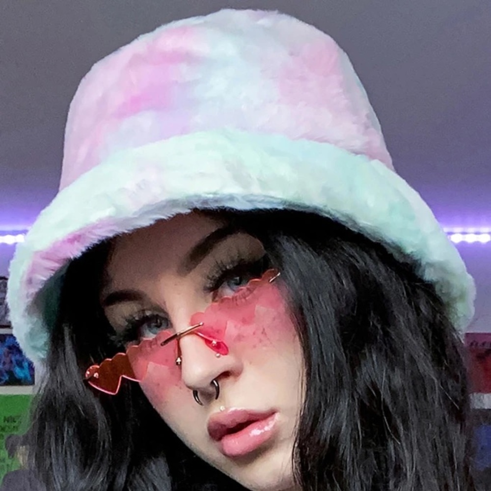 Pastel Fluffy Bucket Hat